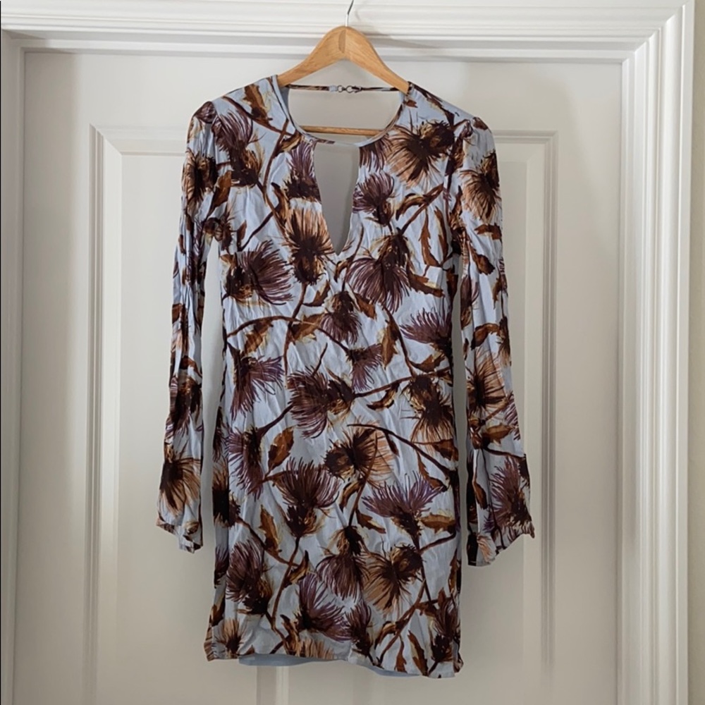 Kimchi Blue chiffon shift dress with bell sleeves